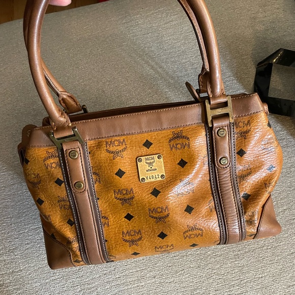 MCM Monogram Shoulder Bag in Cognac - Picture 2 of 11